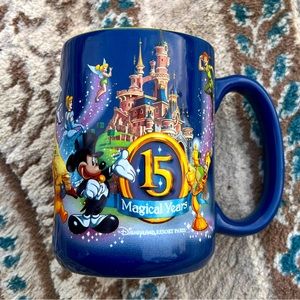DISNEYLAND PARIS 15TH ANNIVERSARY MAGIC YEARS RELIEF MUG